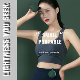 RFWR® Draagbare Mini Tailleclip Ventilator met 360 Graden Rotatie - USB & Batterij Aangedreven, Bladloos Ontwerp, Handsfree Persoonlijke Koeler met 3 Snelheden — thumbnail 4