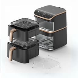 Cosori TurboTower Pro – Dubbele Airfryer XXL – 10.8L – Keramische Coating – 2 Manden Apart Instelbaar – 7 Programma’s — thumbnail 9