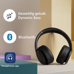 PHILIPS TAH6509 Ruionderdrukkende Over-Ear Wireless Bluetooth Headphones - Superieure gesprekskwaliteit, Geschikt voor Voice Assistant met tot 45 uur muziekafspeeltijd - Zwart Zwart — thumbnail 7