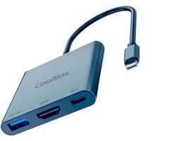 CoolBox miniDOCK C31 Bedraad USB 3.2 Gen 1 (3.1 Gen 1) Type-C Grijs