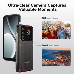 DOOGEE Blade20 Ultra - Smartphone - Telephone - 10300mAh /18W - 32GB RAM +512GB ROM - 6.6 inth +90Hz HD - T7250 octa core -Android 14 - IP68 - Rood — thumbnail 5