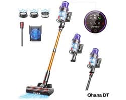 Laresar V7 - Steelstofzuiger Draadloos - 50000Pa - 500W Motor - Tot 60 Minuten Werktijd - LED Display - Geavanceerd Filtersysteem