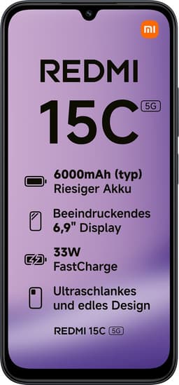 Smartphone-Redmi 15C 5G-4GB+128GB-Middernacht Zwart — thumbnail 5
