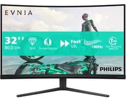 Philips Evnia 32M2C3500L - Curved QHD Gaming Monitor - 180hz - 32 inch — afbeelding 1
