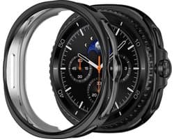 Bandz TPU soft case hoesje - geschikt voor Samsung Galaxy Watch 8 Classic - schokabsorberende beschermhoes van zacht TPU - semi cover (zwart)