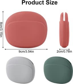 Allecto Plus - Siliconen Hoofdtelefoonorganizer & Kabelsnoer Opbergtas | 3 Stuks, 3 Kleuren, Mini-Sleuteldoosje" — thumbnail 2
