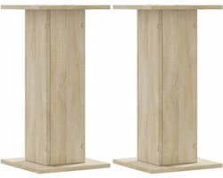 Speakerstandaards voor Luidsprekers - 2 Stuks - Hout Sonoma Eiken - Verstelbare Box Standaard