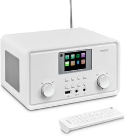 MEDION P85027 Internetradio (DAB Plus, FM-radio, Spotify Connect, WLAN, Bluetooth, Streaming, Equalizer, Kleurenbeeldscherm, USB, AUX, Wekker, Sluimerfunctie, Slaaptimer), MD88069, wit — thumbnail 1