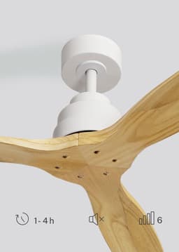 CREATE - Plafondventilator 40W silent Ø132 cm - Met Wifi - Met Afstandsbediening - 6 Snelheden - Timer - Zomer/Winter functie - Wit - WIND STYLANCE — thumbnail 5
