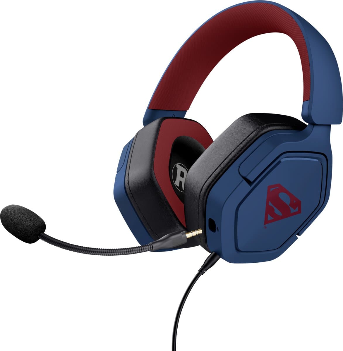 Trust GXT492SM Carus - Gaming headset - voor PS4/PS5/Nintendo Switch/PC - Bedraad 3.5mm aansluiting - Superman Blauw — afbeelding 1