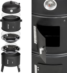 Mercadome® Barbecue - Bbq houtskool - Barbeque - Bbq thermometer - 3-in-1 - 80cm hoog - Zwart — thumbnail 2