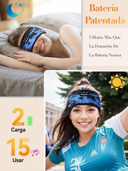 RFWR® Draadloze slaaphoofdtelefoon met Bluetooth 5.3 - Comfortabele muziekhoofdtelefoon voor slapen, hardlopen, en reizen — thumbnail 8