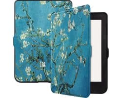 Hoes Geschikt voor Kobo Nia Hoesje Bookcase Cover Hoes - Hoesje Geschikt voor Kobo Nia Hoes Cover Case - Bloesem