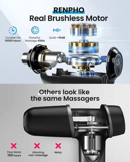 Diep weefsel rugmassagegeweer Stimulator met USB C-Opladen voor Spiermassage - Ontspanning - Beste Cadeau voor Familie - Zwart Massage gun — thumbnail 2
