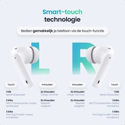 Siltcon® SoundWave Pro 1 - Draadloze Oordopjes – Oortjes Draadloos – Oordopjes – Oortjes - Bluetooth Oordopjes - Noise cancelling ANC+ENC - Universeel - BT 5.3 - Wit — thumbnail 5