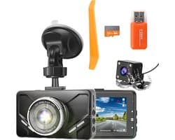 MKSS® Dual Dashcam - Dashcam voor Auto - Dashcams - Full HD - Zwart