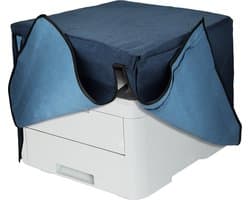 kwmobile printer hoes geschikt voor Brother DCP-L3510CDW / L3710CW / L3730CDN / L3750CDW case - Linnen cover - Stofhoes voor printer in blauwgrijs