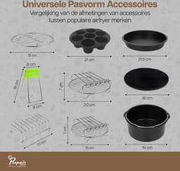 PrepAir - 11-delige airfryer set - Airfryer accessoires set met handleiding - Ø 20cm — thumbnail 2