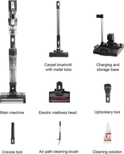 JIMMY PW11 Pro Max 5-in-1 Snoerloze Stofzuiger & Wasmachine, 460W Sterk Vermogen, Dubbele Reiniging, Hete Lucht Sneldroog,LED Scherm, 180° Plat Opleggen Ontwerp, Dubbele Rolborstels, Voor Harde Vloeren, Zilver-Zwarte Kleur — thumbnail 3