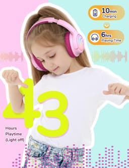 Kinderen Bluetooth Koptelefoon met LED-verlichting - Veilig Volume en Lange Speeltijd — thumbnail 4