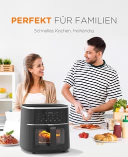 Multifunctionele Heteluchtfriteuse 6 Liter met Digitaal Touchscreen en 8-in-1 Programma's — thumbnail 13