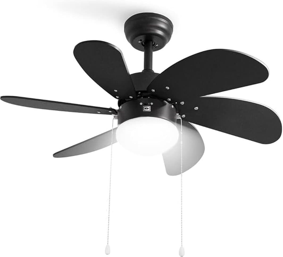 Stille Plafondventilator met Verlichting - Ø86cm - Omkeerbaar - Zwart of Natuurlijk Hout - AC-Motor - Perfect voor Zomer en Winter - Compact en Krachtig — afbeelding 1