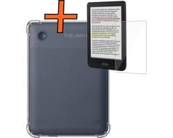 Hoesje Geschikt voor Kobo Clara Colour eReader Hoes Siliconen Case Met Screenprotector - Shockproof Back Cover Geschikt voor Kobo Clara Colour - Transparant