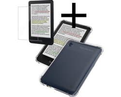 Hoesje Geschikt voor Kobo Clara Colour Shockproof Siliconen Case Met Screenprotector - Shockbestendige eReader Hoes Geschikt voor Kobo Clara Colour - Transparant