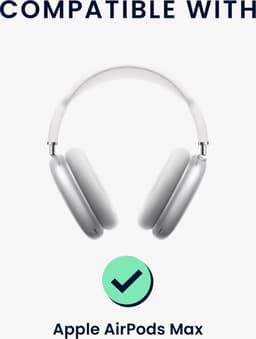 kwmobile kattenoortjes koptelefoon decoratie geschikt voor Apple AirPods Max headset - Gaming accessoires - Silicone in zwart / roze — thumbnail 4