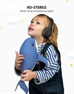 StayPowered Kinderheadset - Veilige, Comfortabele en Duurzame Hoofdtelefoon met Volumebegrenzing! - Compact Design - Hoogwaardige Geluid - HD Microfoon - Ingebouwde Volumebegrenzer - Opvouwbaar - Zwart - Levering Sneller dan Aangegeven! — thumbnail 4