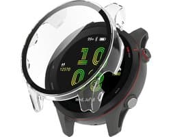 Watch case screenprotector - hoesje - gehard glas - geschikt voor Garmin Forerunner 255 S - transparant