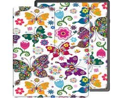 Hoes Geschikt voor Kobo Elipsa 2E - E-reader Bescherm Hoesje Case Sleep Cover Trifold - Hoes Geschikt voor Kobo Elipsa 2E Hoesje - Vlinders