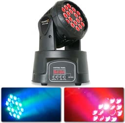 Moving Head Disco Licht met 18x 3W RGB LEDs - BeamZ MHL108MK4 - 11 DMX Kanalen — thumbnail 1