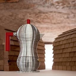 Alessi Percolator Pulcina - MDL02/6 R - Rood - 6 kops - door Michele De Lucchi — thumbnail 2