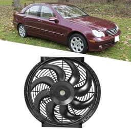 Dailygoods - Dailygoody - Radiateurventilator - Elektrische ventilator - Slank ontwerp - 14 inch - Hoog rendement - Koeling motorcompartiment - Geschikt voor — thumbnail 5