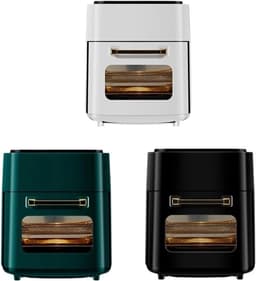 Heteluchtfriteuse Oven - Olievrije Frituurpan - Gezond Koken - Snelle Luchtcirculatie - 15L Capaciteit - Zwart — thumbnail 2