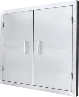 Buitenkeukendeur - BBQ deur - Buiten koken - 304 RVS materiaal - 60 x 70 cm - Zilverkleurig — thumbnail 1