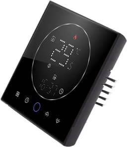 Slimme Thermostaat - Wifi Thermostaat - Energie Besparen - Programmeerbare Instellingen - 86mm Inbouwdoos - Zwart — thumbnail 4