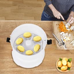 Automatische Aardappelschilmachine - Elektrische Dunschiller - Snel Groenten Schillen - 2-in-1 Functie - 1kg Capaciteit - Wit — thumbnail 3
