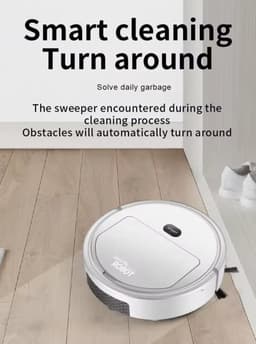 THEROB Smart robot stofzuiger met borstels en Veegdoek. 3 in 1.Zuigen, vegen en dweilen. Krachtige smart robot stofzuiger uitvoering is een onmisbare hulp — thumbnail 3