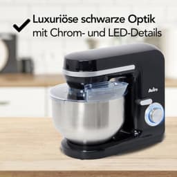 Keukenmachine met 5 liter kom - 1000W - Zwart - Inclusief accessoires — thumbnail 5