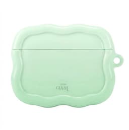 xoxo Wildhearts hoesje geschikt voor AirPods Pro 3 - Sage Sorbet - Ook als telefoonhoesje verkrijgbaar - Schokbestendige wavy case - Koptelefoonhoesje - Beschermhoes met golvend design - Groen — thumbnail 1