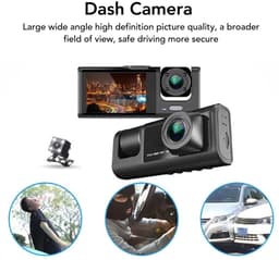 Dailygoods - Dailygoody - Dash Cam Voor Achter - 170° Groothoek - Nachtzicht - 1080p Full HD - Accident Lock - Loop Recording - Parkeermonitor - Geschikt voor — thumbnail 3