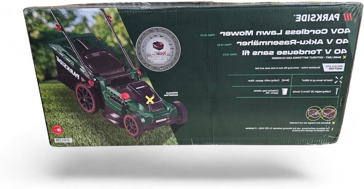 Accugrasmaaier - Draadloze maaier - Gazononderhoud - Borstelloze motor - 40 cm snijbreedte - Groen — afbeelding 1