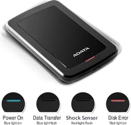 Externe Harde Schijf - Draagbare Opslag Externe HDD - Bestanden Opslaan - Schoksensoren - 2TB - Wit — thumbnail 2