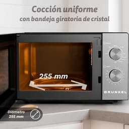 Magnetron met Grill - Oven Combimagnetron - Snel Eten Bereiden - Met Grillfunctie - 20 liter - Zwart — thumbnail 2