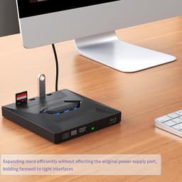 Externe DVD CD Writer - Dvd-station Brander - Bestanden Archiveren - Type C USB 3.0 - 2 Stuks - Zwart — thumbnail 5