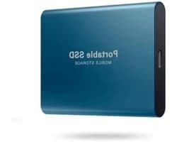 Externe SSD-harde schijf - Draagbare opslag - Bestanden Opslaan - Plug-and-play gebruik - 1 TB - Blauw
