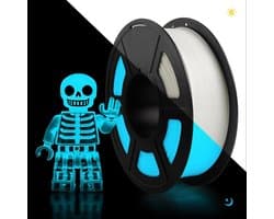 3D Printer Filament - PETG Spoel - Objecten Printen - Licht op in donker - 1.75 mm 1 kg - Lichtblauw