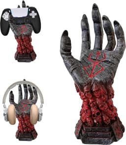 Stijlvolle Stand voor Hoofdtelefoon en Controller in Rood/Zwart Gradient Hars - Perfect voor PS5 en Xbox, Gamer Decoratie — thumbnail 1